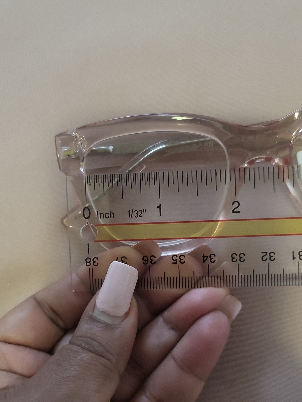 Cole Haan Crystal Pink Rectangular Eyeglasses - Picture 7 of 11